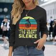 人生は短すぎて沈黙を保つにはフレンチホルン 長袖Tシャツ 彼女への贈り物