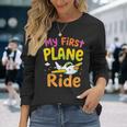 初めてのフライトmy First Plane Ride 長袖Tシャツ 彼女への贈り物