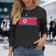 北朝鮮旗北朝鮮ピョンヤン。 長袖Tシャツ 彼女への贈り物