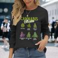 大麻株 雑草 大麻 マリファナ 長袖Tシャツ 彼女への贈り物