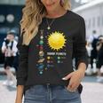 太陽系 I 宇宙 I 矮小惑星 I 惑星 長袖Tシャツ 彼女への贈り物