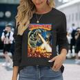 怪獣全惑星怪獣を破壊 長袖Tシャツ 彼女への贈り物