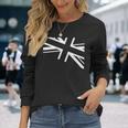 旗愛好家のためのユニオンジャックのホワイトデザイン。 長袖Tシャツ 彼女への贈り物