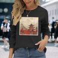 日本アジア アジア 日本風 ヴィンテージ レトロ 自然 長袖Tシャツ 彼女への贈り物