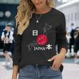 日本地図日本の観光ギフト 長袖Tシャツ 彼女への贈り物