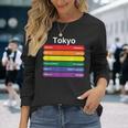 東京プライド レインボーフラッグ カラー メトロ鉄道 Lgbtq 長袖Tシャツ 彼女への贈り物