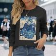 歌川国芳 ヴィンテージ 浮世絵優女 長袖Tシャツ 彼女への贈り物