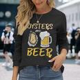牡蠣とビール 長袖Tシャツ 彼女への贈り物
