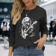 犬 演奏 ベース ギター シャツ 男性用 動物 ギターを弾く 長袖Tシャツ 彼女への贈り物