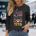 犬名 Tito パーソナライズギフト ビジーウィズ マイドッグ Tito 長袖Tシャツ 彼女への贈り物