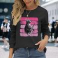 猫 演奏 サックス おもしろい 猫 ジャズ サックス レトロ サックス 長袖Tシャツ 彼女への贈り物