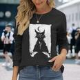 猫の夜の儀式 猫のウルタル・キム・ホルム アート Cat Night Ulthar Ritual Kim Holm 長袖Tシャツ 彼女への贈り物