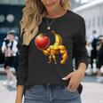 筋肉バナナリフティングジャイアントアップル 長袖Tシャツ 彼女への贈り物