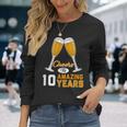 結婚10周年記念ギフト Cheers Amazing Years Married 長袖Tシャツ 彼女への贈り物