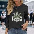 草 草 草 マリファナ Thc ポット 大麻 ナチュラル 4 長袖Tシャツ 彼女への贈り物