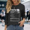 豆腐栄養成分 おもしろ食品 ビーガン ベジタリアンプロテイン 長袖Tシャツ 彼女への贈り物
