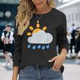 雨雲の向こうの太陽 長袖Tシャツ 彼女への贈り物