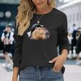 面白いtシャツ カピバラ メンズ げっ歯類 グッズ かわいい おもしろ 面白い 服 ネタ 動物 長袖Tシャツ 彼女への贈り物