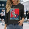 面白いtシャツ 馬 競馬 馬tシャツ レース 乗馬 ジョッキー 文字入り メンズ おもしろ 面白い 長袖Tシャツ 彼女への贈り物