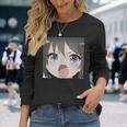 面白いカワイイガール 日本アニメ オタク 長袖Tシャツ 彼女への贈り物
