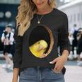 面白いセキセイインコ イエロー セキセイインコ ペット 鳥好きのギフト 長袖Tシャツ 彼女への贈り物