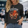 頭足類 タコ イカ 大ダコ 海洋学 長袖Tシャツ 彼女への贈り物