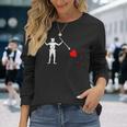 黒ひげ海賊旗-オリジナルエドワード・ティーチ 長袖Tシャツ 彼女への贈り物