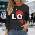 ２人で着るとハートが出来る Loveの文字になる 「Lo」カップル 恋人 長袖Tシャツ 彼女への贈り物