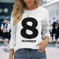 8 数字 長袖Tシャツ 彼女への贈り物