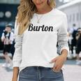 Burton バートン の名前を言うトップ 長袖Tシャツ 彼女への贈り物