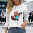 Bóbr Kurwa Gym Fitness Meme ボディービルダー&パンパー 長袖tシャツ 長袖Tシャツ 彼女への贈り物