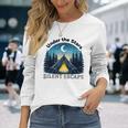 Campingtars タイムアウト リラックス ホリデー キャンプ キャンパー 自然 長袖Tシャツ 彼女への贈り物