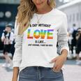 Celebrating Love Lgbtq ゲイプライドグッズ レズビアンレインボー 長袖Tシャツ 彼女への贈り物