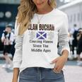 Clan Buchan Tartancottish Family Namecotland Pride 長袖Tシャツ 彼女への贈り物