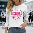 Cna認定看護助手患者ヘルスケア ピンク 長袖Tシャツ 彼女への贈り物