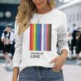 Colors Of Love Lgbt Flag Pride Month トランスジェンダー レインボーtシャツ 長袖Tシャツ 彼女への贈り物
