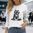 Cool Dj Cat ビニールレコード愛好家 長袖Tシャツ 彼女への贈り物