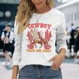 Cowboy Take Me Away ウエスタンバレンタインデー 長袖tシャツ 長袖Tシャツ 彼女への贈り物