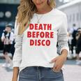 Death Before Disco Inspired メンズ レディース 80年代レトロ 長袖Tシャツ 彼女への贈り物