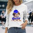 Decoy 愛犬 子犬 デコピン Decoy Kooikerhondje Puppy 長袖Tシャツ 彼女への贈り物