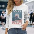 Dolceita Aesthetic Painting Italia Mountains Hikingpritz 長袖Tシャツ 彼女への贈り物