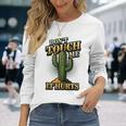 Don't Touch Me It Hurts – サボテンの反社会的ユーモア 長袖Tシャツ 彼女への贈り物