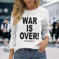 Exclusive War Is Over ご希望の場合限定ブラックプリント 長袖Tシャツ 彼女への贈り物