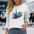 F-15 ストライク イーグル ミリタリー 戦闘機 ジェット キッズ 幼児 男の子 男性 長袖Tシャツ 彼女への贈り物
