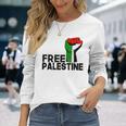 Free Palestine パレスチナの旗無料パレスチナ 長袖Tシャツ 彼女への贈り物