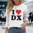 I Heart Dx Initials I Love DX First And Last Name D X 長袖Tシャツ 彼女への贈り物