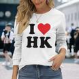I Heart Hk Initials I Love HK First And Last Name H K 長袖Tシャツ 彼女への贈り物