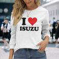 I Heart いすゞ ファーストネーム I Love パーソナライズ 長袖Tシャツ 彼女への贈り物