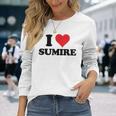I Heartumire 名 I Love パーソナライズ 長袖Tシャツ 彼女への贈り物