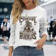 Hoofbeatのリズム カウガール 馬 ロデオ テキサスホース 長袖Tシャツ 彼女への贈り物